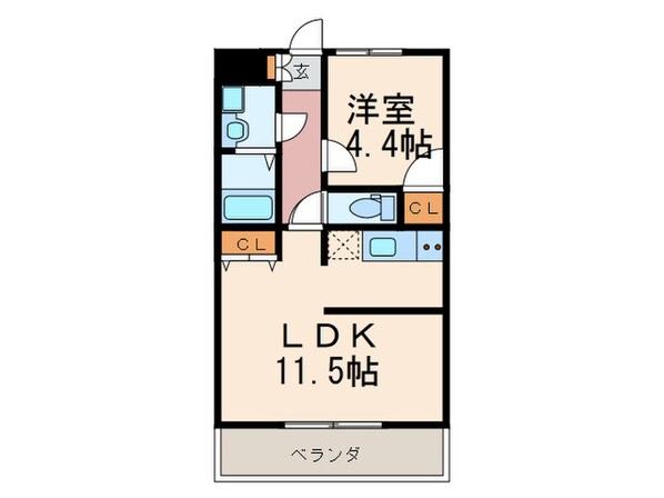 ＭＤＩカーサラヴァンダ黒崎の物件間取画像